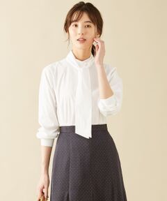 L size ONWARD(大きいサイズ) / エルサイズオンワード トップス | 【伸縮性素材】SOMELOS JOYCE バンドカラー ブラウス