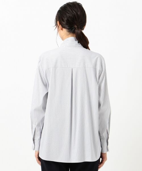 L size ONWARD(大きいサイズ) / エルサイズオンワード トップス | 【伸縮性素材】SOMELOS JOYCE バンドカラー ブラウス | 詳細13