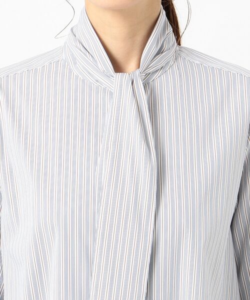 L size ONWARD(大きいサイズ) / エルサイズオンワード トップス | 【伸縮性素材】SOMELOS JOYCE バンドカラー ブラウス | 詳細14