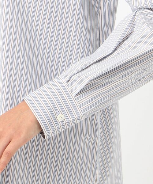 L size ONWARD(大きいサイズ) / エルサイズオンワード トップス | 【伸縮性素材】SOMELOS JOYCE バンドカラー ブラウス | 詳細15