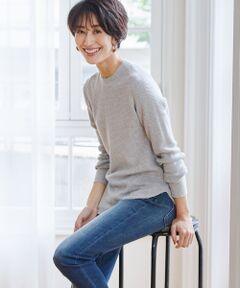 L size ONWARD(大きいサイズ) / エルサイズオンワード ニット・セーター | 【WEB・一部店舗限定】Cashmere ワッフルニット