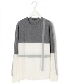 L size ONWARD(大きいサイズ) / エルサイズオンワード ニット・セーター | Check Intersia ニット