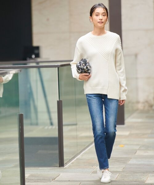 L size ONWARD(大きいサイズ) / エルサイズオンワード ニット・セーター | 【洗える】BlockingWool プルオーバーニット | 詳細2