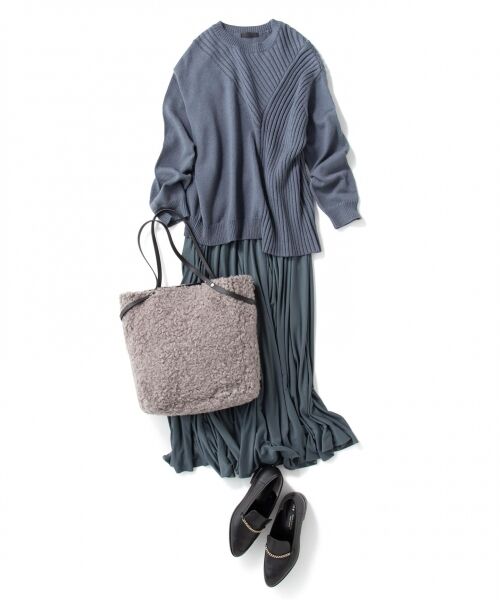 L size ONWARD(大きいサイズ) / エルサイズオンワード ニット・セーター | 【洗える】BlockingWool プルオーバーニット | 詳細13