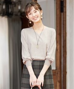 L size ONWARD(大きいサイズ) / エルサイズオンワード ニット・セーター | 【新色追加】ウールを含まないPRINCE Vネックニット