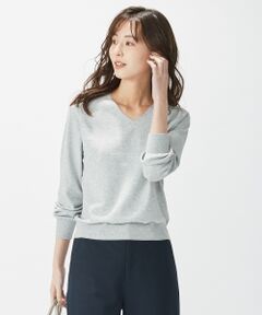 L size ONWARD(大きいサイズ) / エルサイズオンワード ニット・セーター | 【新色追加】ウールを含まないPRINCE Vネックニット