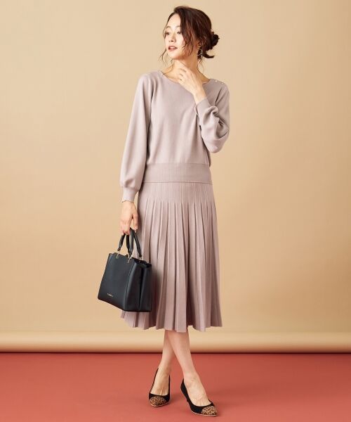 L size ONWARD(大きいサイズ) / エルサイズオンワード ニット・セーター | 【ウェーブさんにおすすめ】骨格タイプ別ドルマン ニット | 詳細1