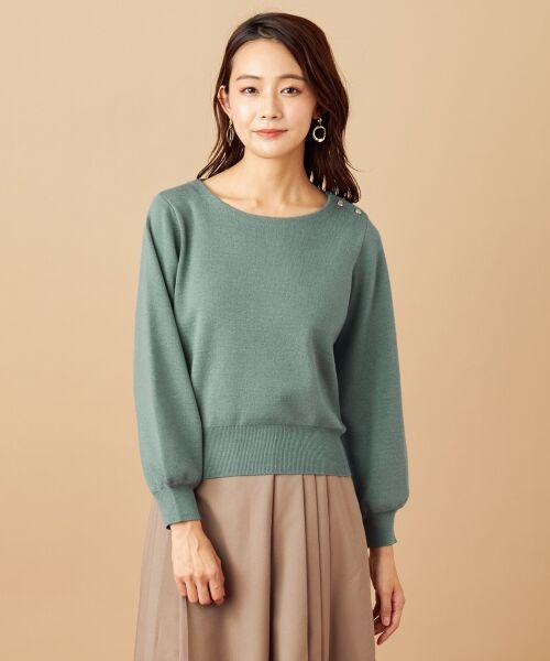 L size ONWARD(大きいサイズ) / エルサイズオンワード ニット・セーター | 【ウェーブさんにおすすめ】骨格タイプ別ドルマン ニット | 詳細7