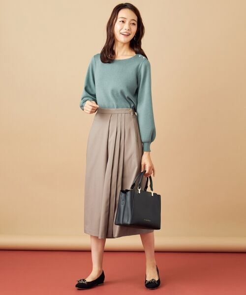 L size ONWARD(大きいサイズ) / エルサイズオンワード ニット・セーター | 【ウェーブさんにおすすめ】骨格タイプ別ドルマン ニット | 詳細5