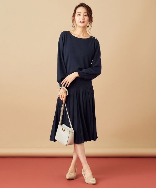 L size ONWARD(大きいサイズ) / エルサイズオンワード ニット・セーター | 【ウェーブさんにおすすめ】骨格タイプ別ドルマン ニット | 詳細15