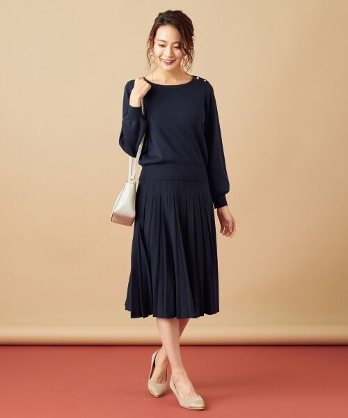 L size ONWARD(大きいサイズ) / エルサイズオンワード ニット・セーター | 【ウェーブさんにおすすめ】骨格タイプ別ドルマン ニット | 詳細16