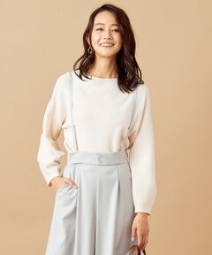 L size ONWARD(大きいサイズ) / エルサイズオンワード ニット・セーター | 【洗える】カラーパフスリーブ ニット