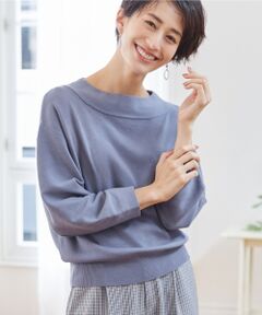 L size ONWARD(大きいサイズ) / エルサイズオンワード ニット・セーター | 【洗える】カラーパフスリーブ ニット