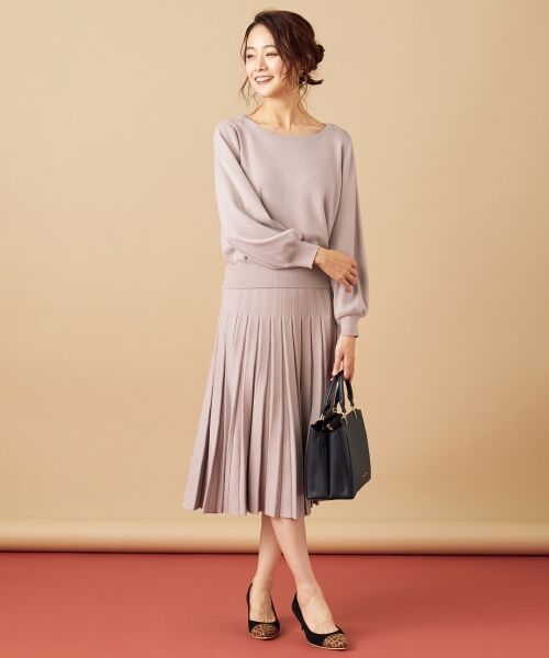 L size ONWARD(大きいサイズ) / エルサイズオンワード ミニ・ひざ丈スカート | 【ウェーブ＆ナチュラルさんにおすすめ】骨格タイプ別マーメイド スカート | 詳細2