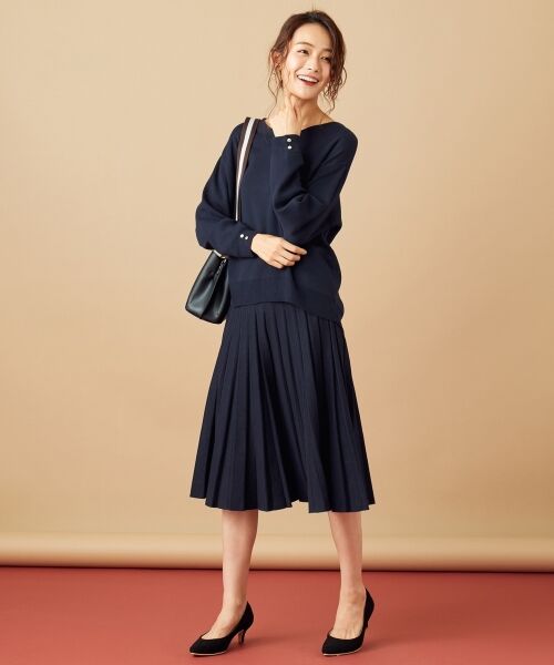 L size ONWARD(大きいサイズ) / エルサイズオンワード ミニ・ひざ丈スカート | 【ウェーブ＆ナチュラルさんにおすすめ】骨格タイプ別マーメイド スカート | 詳細11