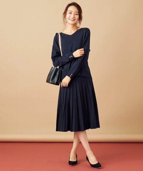 L size ONWARD(大きいサイズ) / エルサイズオンワード ミニ・ひざ丈スカート | 【ウェーブ＆ナチュラルさんにおすすめ】骨格タイプ別マーメイド スカート | 詳細12