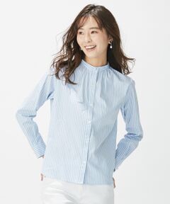 L size ONWARD(大きいサイズ) / エルサイズオンワード トップス | 【洗える】SOMELOS JOYCE バンドカラー シャツ