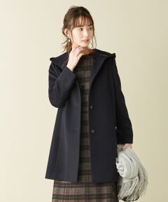 L size ONWARD(大きいサイズ) / エルサイズオンワード その他アウター | アンゴラビーバー フーデッドコート