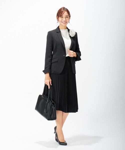 L size ONWARD(大きいサイズ) / エルサイズオンワード ミニ・ひざ丈スカート | ノルディス2WAYジョーゼット スカート | 詳細2