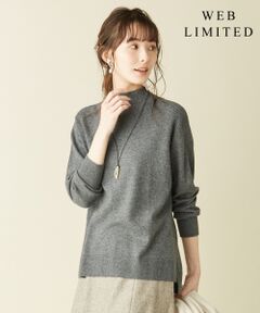 【WEB限定色あり】洗えるカシミヤブレンド ハイネック ニット