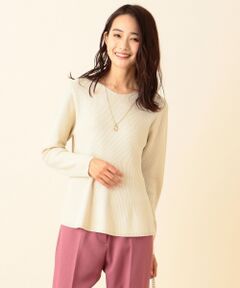 L size ONWARD(大きいサイズ) / エルサイズオンワード ニット・セーター | 【洗える】フレアーペプラム ニット