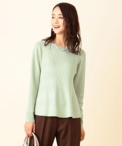 L size ONWARD(大きいサイズ) / エルサイズオンワード ニット・セーター | 【洗える】フレアーペプラム ニット