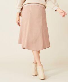 L size ONWARD(大きいサイズ) / エルサイズオンワード ミニ・ひざ丈スカート | 【洗える】マーメイドスエード調 スカート
