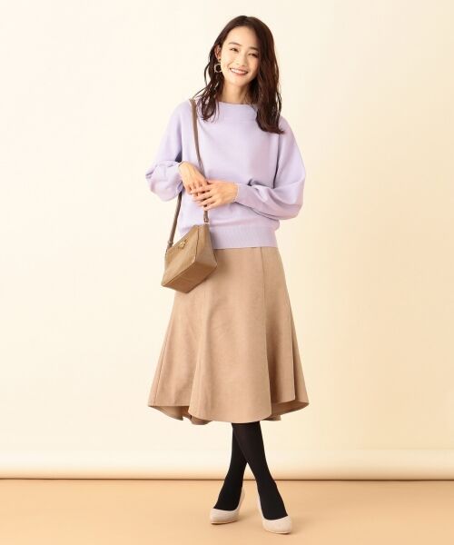 L size ONWARD(大きいサイズ) / エルサイズオンワード ミニ・ひざ丈スカート | 【洗える】マーメイドスエード調 スカート | 詳細12