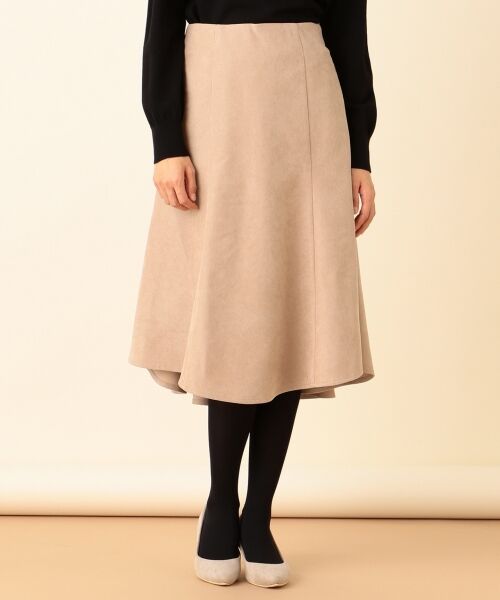 L size ONWARD(大きいサイズ) / エルサイズオンワード ミニ・ひざ丈スカート | 【洗える】マーメイドスエード調 スカート | 詳細13