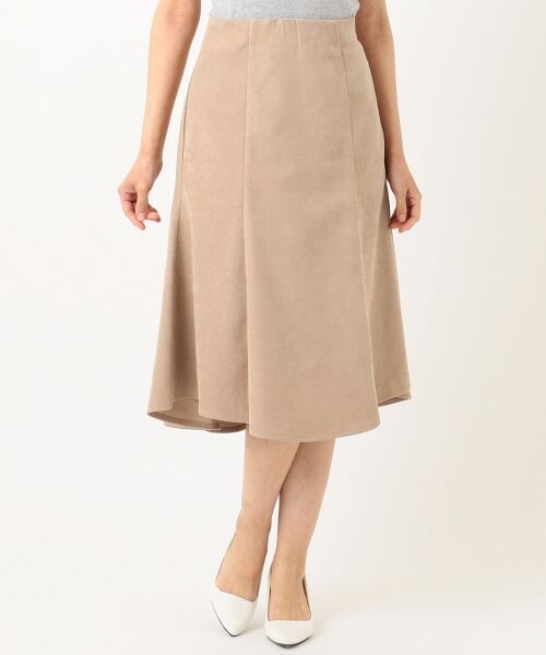 L size ONWARD(大きいサイズ) / エルサイズオンワード ミニ・ひざ丈スカート | 【洗える】マーメイドスエード調 スカート | 詳細21