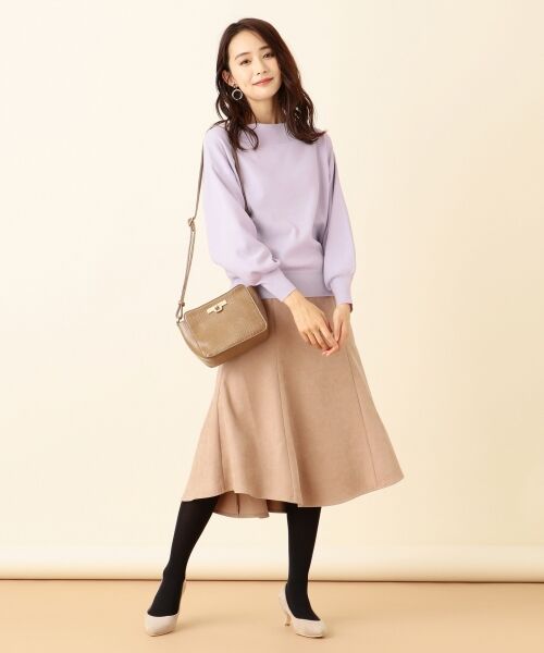 L size ONWARD(大きいサイズ) / エルサイズオンワード ミニ・ひざ丈スカート | 【洗える】マーメイドスエード調 スカート | 詳細11