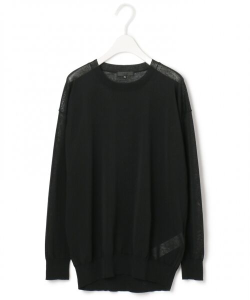 L size ONWARD(大きいサイズ) / エルサイズオンワード ニット・セーター | 【洗える】 Loose ニット（ブラック系）