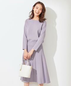 L size ONWARD(大きいサイズ) / エルサイズオンワード セットアップ | 【洗える】ニット セットアップ