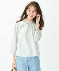 L size ONWARD(大きいサイズ) / エルサイズオンワード カットソー | カチオンストライプ カットソー