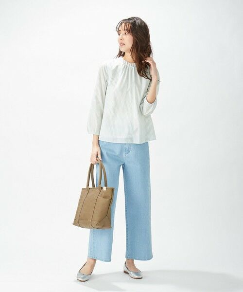 L size ONWARD(大きいサイズ) / エルサイズオンワード カットソー | カチオンストライプ カットソー | 詳細2