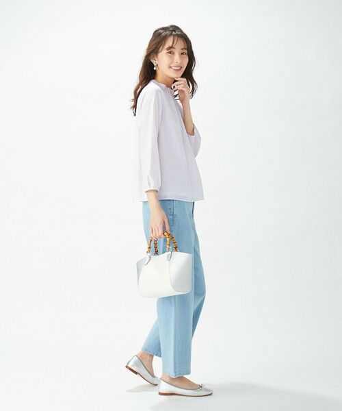 L size ONWARD(大きいサイズ) / エルサイズオンワード カットソー | カチオンストライプ カットソー | 詳細5