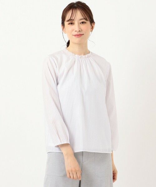 L size ONWARD(大きいサイズ) / エルサイズオンワード カットソー | カチオンストライプ カットソー | 詳細6