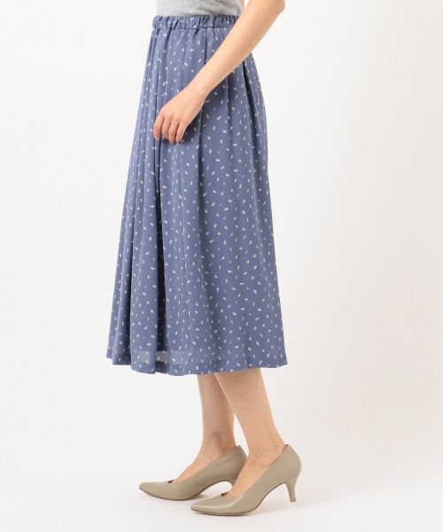 L size ONWARD(大きいサイズ) / エルサイズオンワード ミニ・ひざ丈スカート | 【洗える】フェザージオメトリックプリント スカート | 詳細3