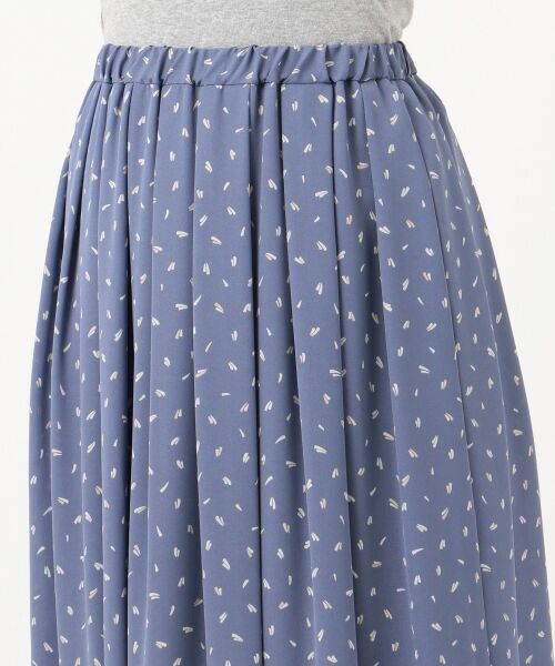 L size ONWARD(大きいサイズ) / エルサイズオンワード ミニ・ひざ丈スカート | 【洗える】フェザージオメトリックプリント スカート | 詳細5