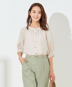 L size ONWARD(大きいサイズ) / エルサイズオンワード シャツ・ブラウス | 【2WAY】タックギャザーエアリー ブラウス