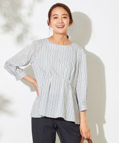 L size ONWARD(大きいサイズ) / エルサイズオンワード シャツ・ブラウス | 【追加生産＆新柄登場！】パフスリーブタック ブラウス