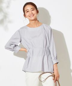 L size ONWARD(大きいサイズ) / エルサイズオンワード シャツ・ブラウス | 【追加生産＆新柄登場！】パフスリーブタック ブラウス