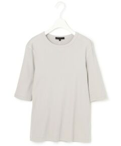 L size ONWARD(大きいサイズ) / エルサイズオンワード カットソー | 【洗える】Rib 5分袖 カットソー