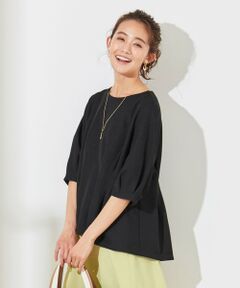 L size ONWARD(大きいサイズ) / エルサイズオンワード カットソー | タックディテールジャージー トップス