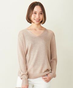 【洗える・WEB限定カラーあり】glaze Vネック ニット