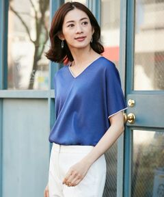 L size ONWARD(大きいサイズ) / エルサイズオンワード ニット・セーター | 【WEB限定カラーあり】Synthetic Yarn 半袖 ニット