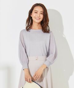 L size ONWARD(大きいサイズ) / エルサイズオンワード ニット・セーター | 【洗える】シアースリーブ ニット