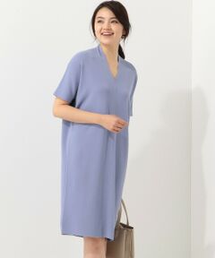 L size ONWARD(大きいサイズ) / エルサイズオンワード ミニ丈・ひざ丈ワンピース | 【洗える】Synthetic Fullneedle ワンピース