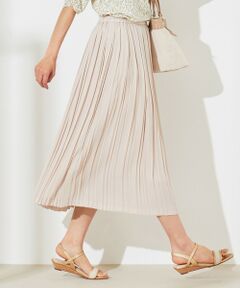 L size ONWARD(大きいサイズ) / エルサイズオンワード ミニ・ひざ丈スカート | ダブルプリーツシフォン スカート