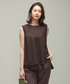 L size ONWARD(大きいサイズ) / エルサイズオンワード シャツ・ブラウス | 【マガジン掲載】Fluid Back Satin ノースリーブ ブラウス（番号CK23）